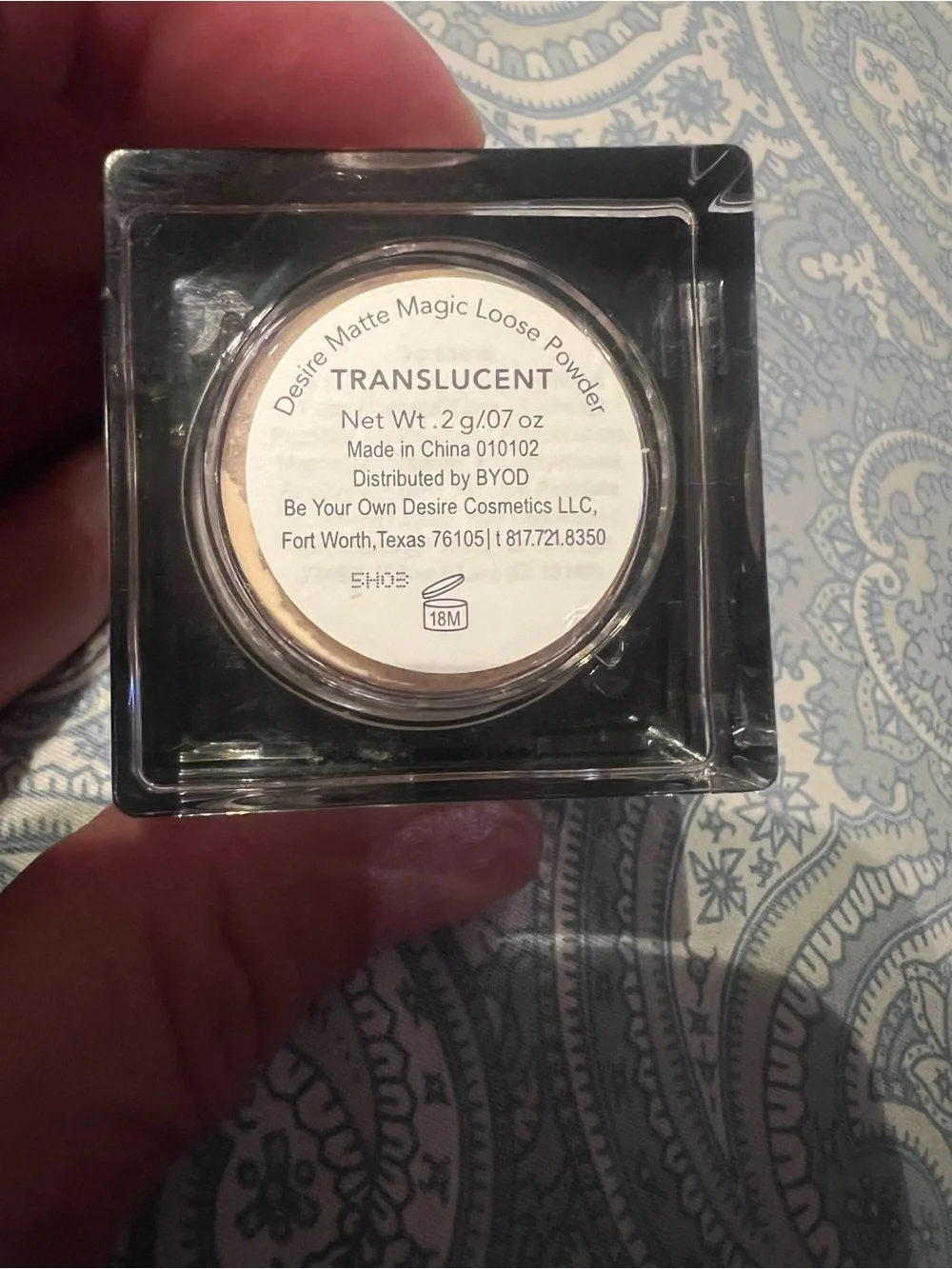 BYOD .07 oz Translucent Desire Matte Magic Loose Powder, new/sealed